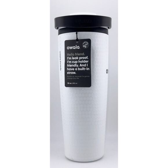 Owala SPECIAL EDITION 30oz FreeSip Sway GOLF Travel Tumbler, WATER HAZARD WHITE - Picture 4 of 7